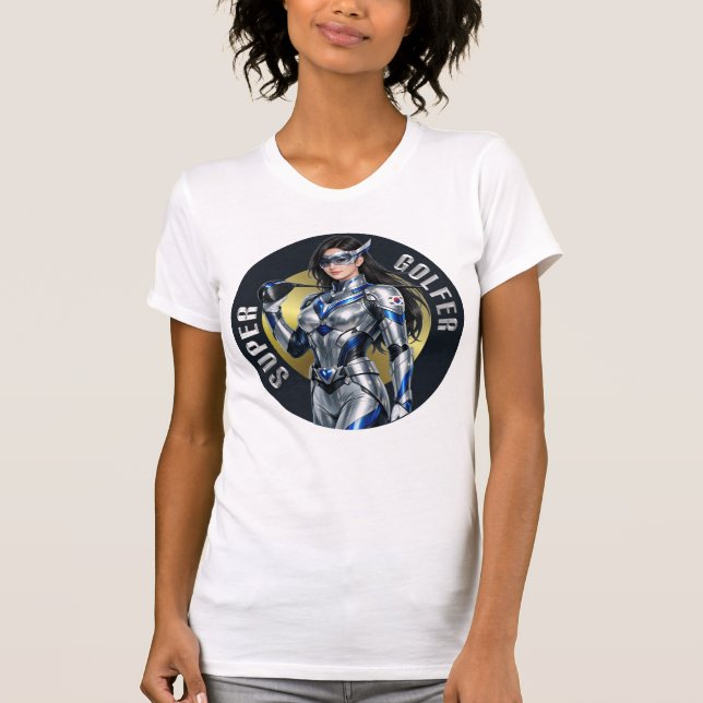Super Golfeuse T-Shirt de Golf pour Femme (Devant)