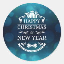 Super Happy New Year Sticker Design