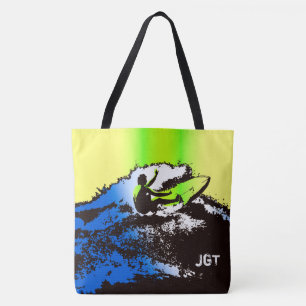 Super Hawaiian Surfer 60s Retro MonogramBeach sac