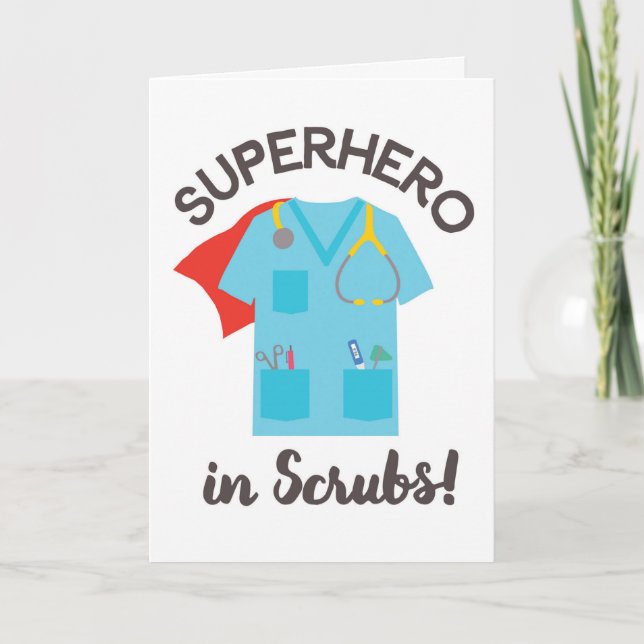 Super Hero Merci Cartes pour les médecins et infir (Devant)