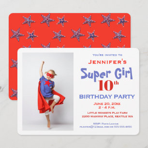 Super Héros d'enfant, Invitation à une fête d'anni