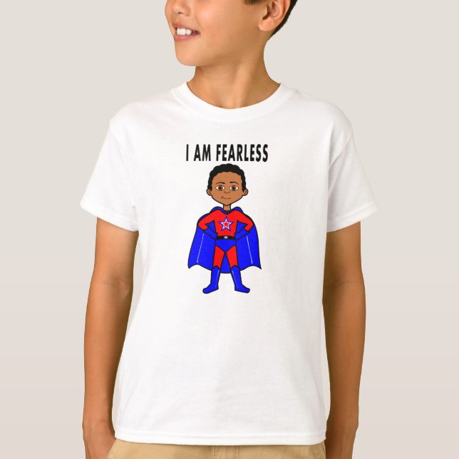 Super héros JE SUIS T-shirt COURAGEUX pour des (Devant)