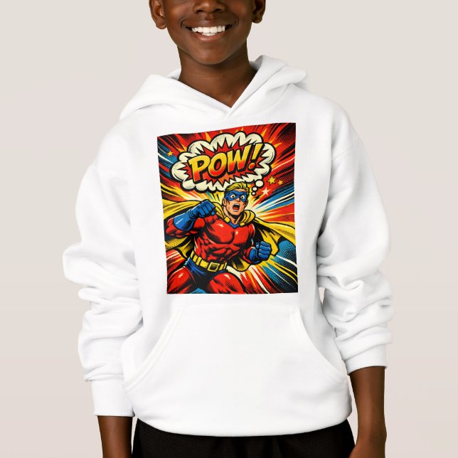 Super-héros Rétro POW! Bande dessinée Pop Art (Devant)