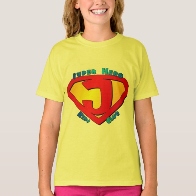 Super Hope Hero Filles T-Shirt Jaune (Devant)