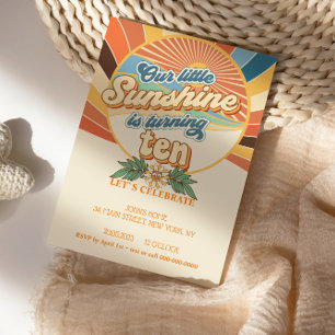 Super invitation hippie 10e anniversaire bohème