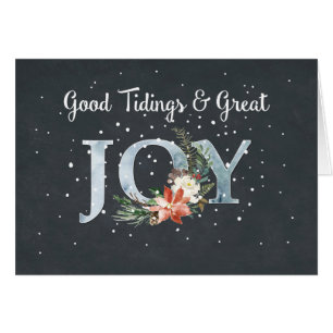 Super Joyeuse Noël Poinsettia et neige sur le noir