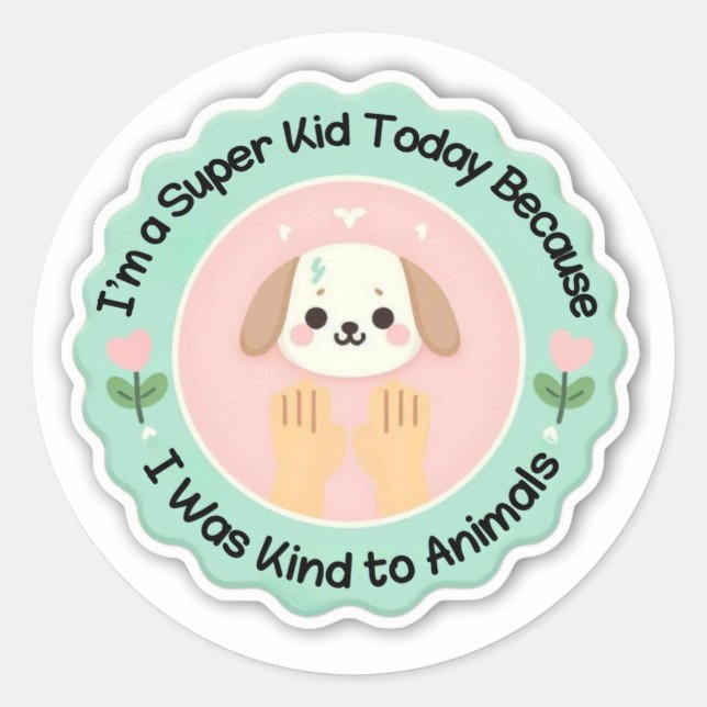 Super Kid - Sticker pour animaux (Devant)