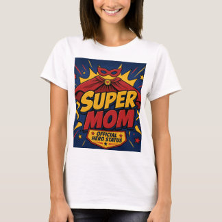 Super Maman Cape Comic Hero T-Shirt | Maman Drôle