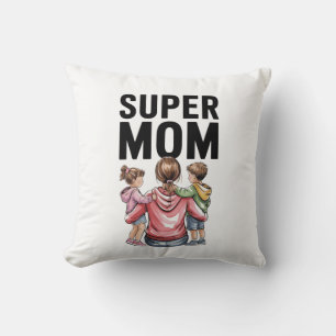 Super Maman Femme Fatigué Coussin