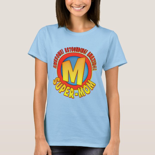 Super Maman Fête des Mères Dames T-shirt Ringer (Devant)