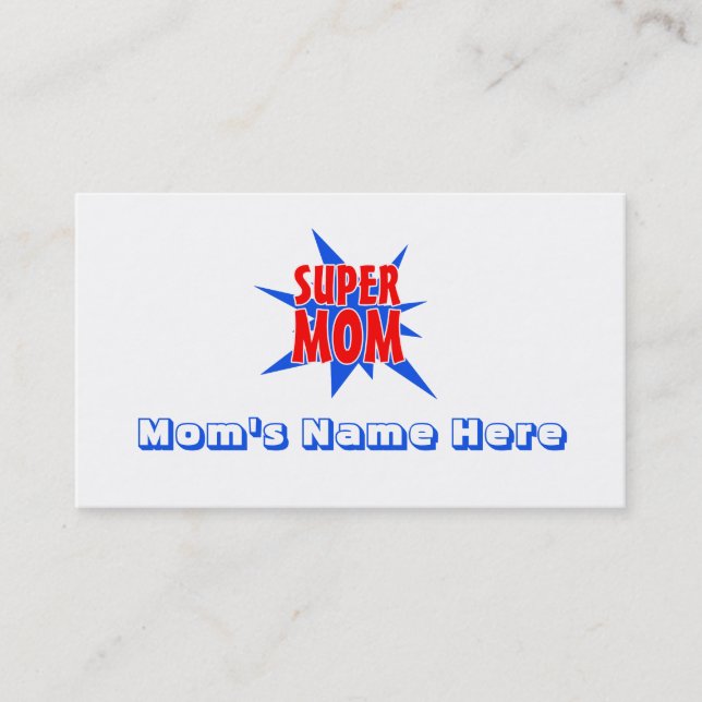 Super Maman Funny Fête des mères Cartes de visite (Devant)