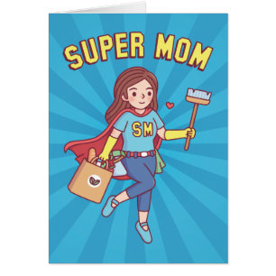 Super Maman, Funny Mothers Day Grey