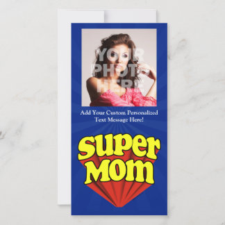 Super Maman Rouge/Jaune/Bleu Superhero Fête des Mè