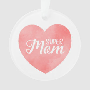 Super maman texte, le jour de la mère au coeur ros