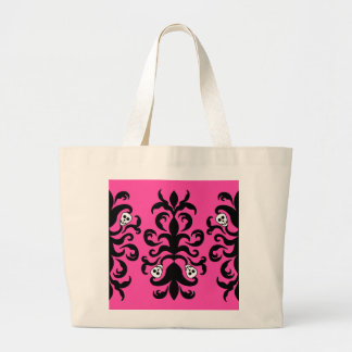 Super mignon crâne gothique damassé grand sac four
