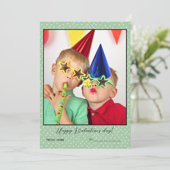 Super mignon Photo Carte Saint Valentin (Debout devant)