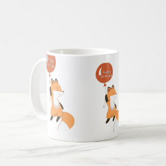 Super mignon renard, tasse d'anniversaire