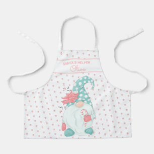 Super Mignon Santa Aide Noël Gnome Pastel Tablier