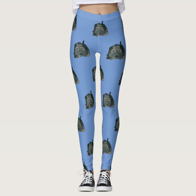 Super mignonne Chinois Shar Pei Leggings (Devant)
