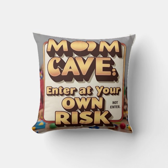 Super Mom Cave Coussin - Retro 3D (Recto)
