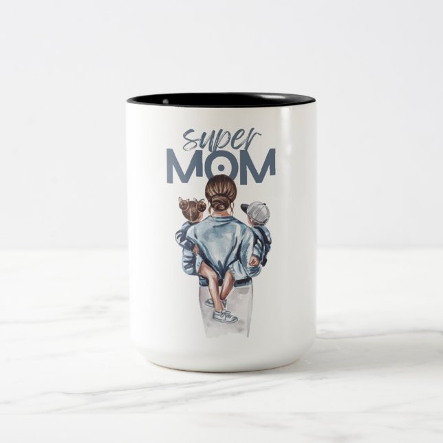 Super MOM Mug pour les cadeaux parentaux (Centre)