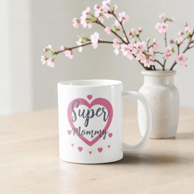 Super Mommy Personalized Best Mom Gift Coffee Mug (Créateur téléchargé)