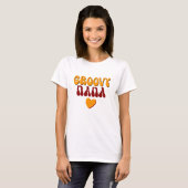 Super Nana Retro Typographie Coeur T-shirt (Devant entier)