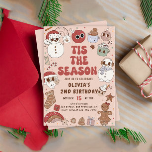 Super Noël Hippie Père Noël Invitation d'anniversa