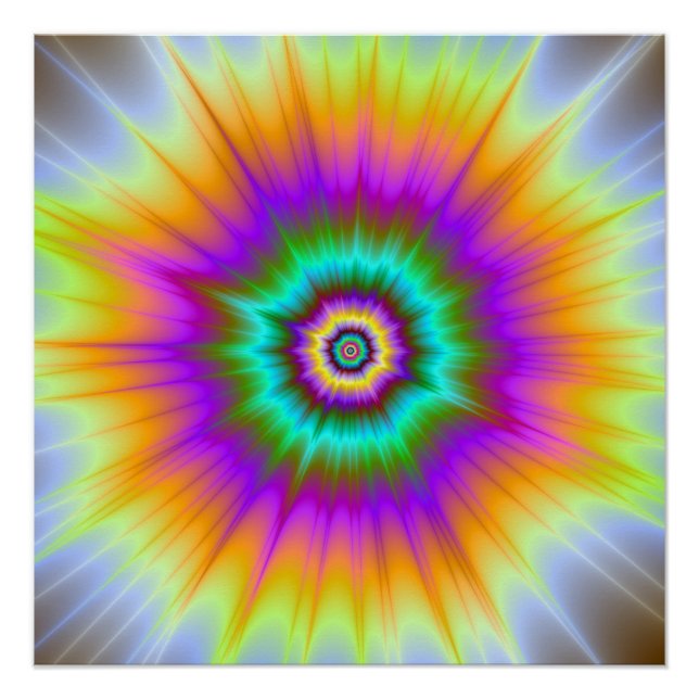 Super Nova En Couleur Le Zazzle Poster Parfait (Devant)