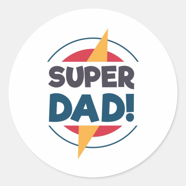 Super Papa Bonne Fête des pères | Sticker (Devant)