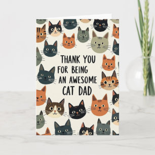 Super Papa Chat Face de Carte