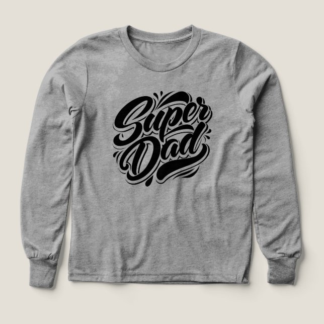 Super Papa Héros Typography Design-67888 Sweat à c (Motif recto)