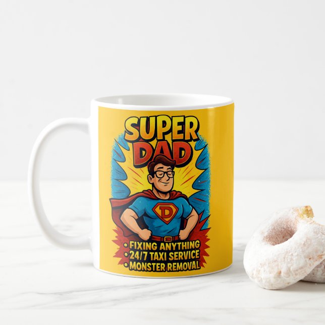 Super Papa Mug : Le cadeau de Fête des pères parfa (Avec donut)