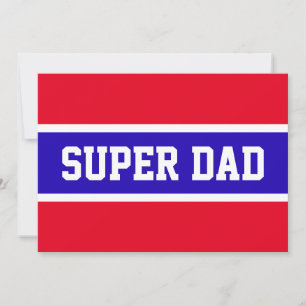 SUPER PAPA Sportif Rouge Blanc Bleu Rayures