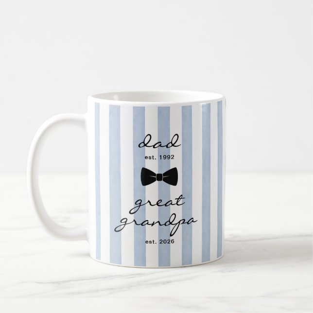 Super Papy Mug Bleu Nœud Cadeau (Gauche)
