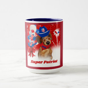 Super Patriot Dachshund Coffee Mug