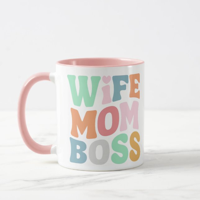 Super Retro Boss Lady Maman Mug (Gauche)