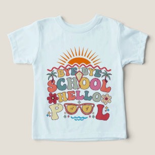 Super Retro Design Bye Bye School Hello Pool Cool