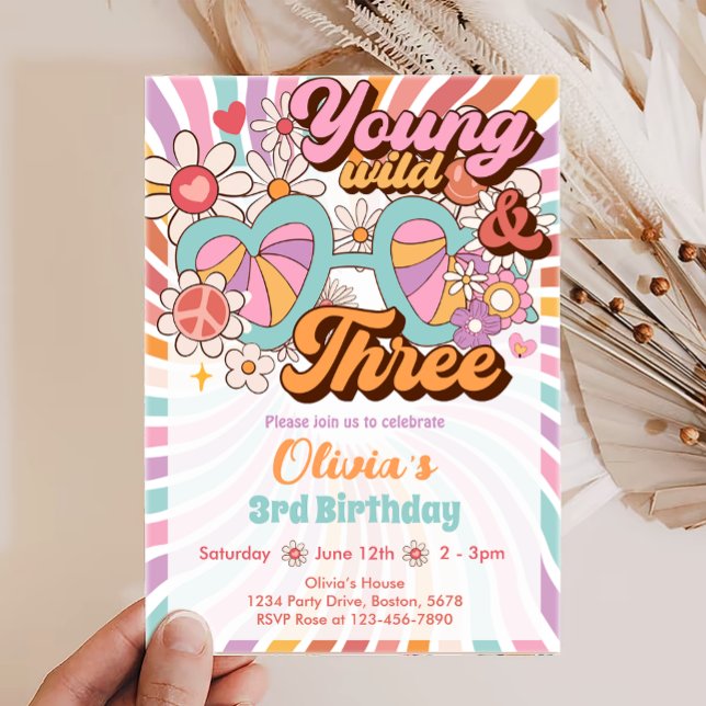 Super Retro Été 3 Anniversaire Invitation (Créateur téléchargé)