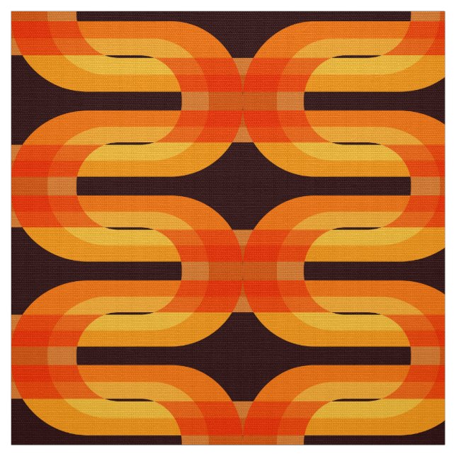 Super rétro seventies les années 70 tissu motif (Échantillon)