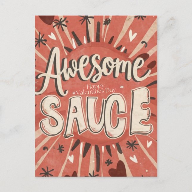Super Sauce Valentine carte postale (Devant)
