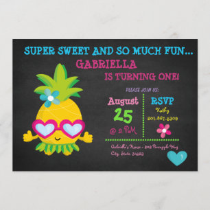 Super Sweet Ananas Invitation d'anniversaire