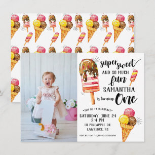 Super Sweet Ice Cream Invitation premier anniversa
