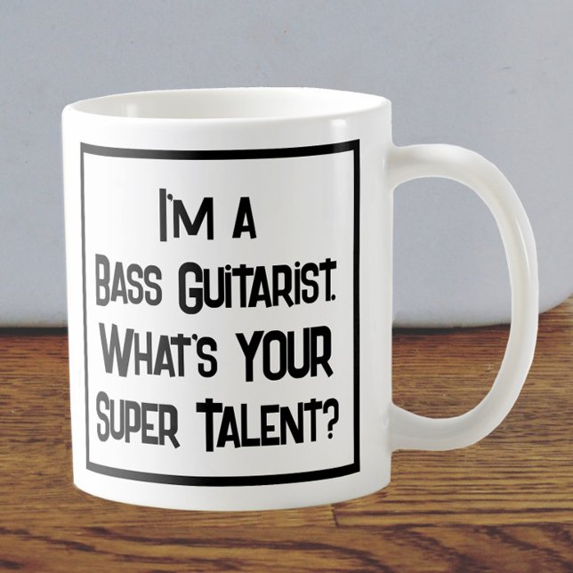Super Talent de Bassiste. Mug (Créateur téléchargé)