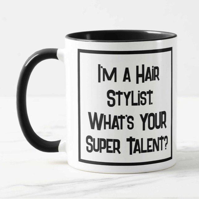 Super Talent de Coiffeur. Mug Café Deux Tons (Créateur téléchargé)