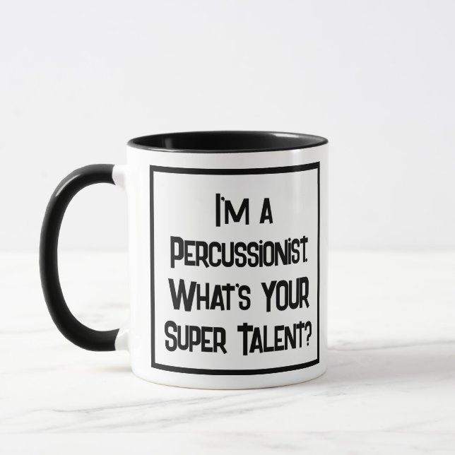 Super Talent Percussionniste. Mug à café à deux to (Gauche)