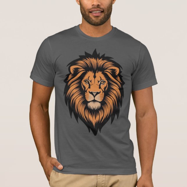 Super Tatouage Tête de Lion Style T-shirt (Devant)