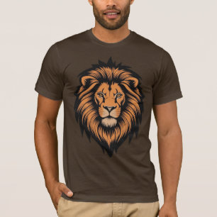 Super Tatouage Tête de Lion Style T-shirt