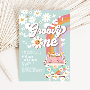Super UN 1er anniversaire Invitation Hippie 1er an