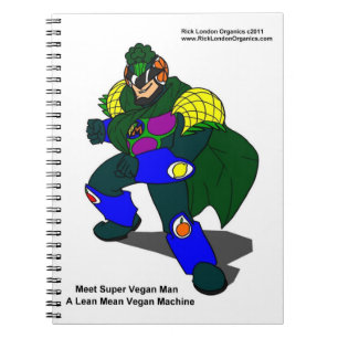 Super Vegan Man (Notre Mascotte) Carnet Spiral